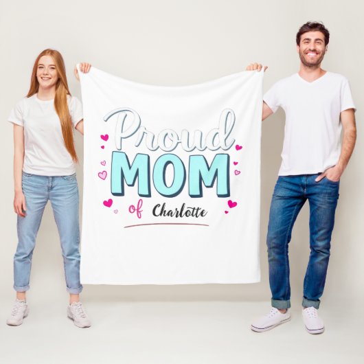 Trots op mama | Moederdag Fleece Deken (In situ)