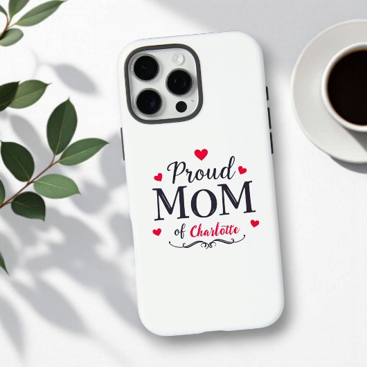 Trots op mama | Schattigee gepersonaliseerde Moede Case-Mate iPhone Case