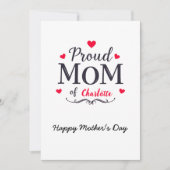 Trots op mama | Schattigee gepersonaliseerde Moede Kaart (Voorkant)