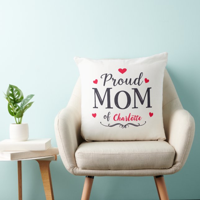 Trots op mama | Schattigee gepersonaliseerde Moede Kussen (Stoel)