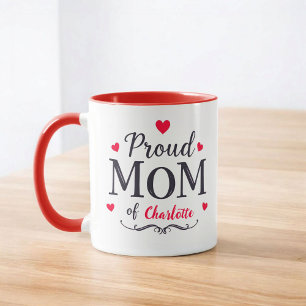 Trots op mama   Schattigee gepersonaliseerde Moede Mok