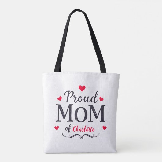 Trots op mama | Schattigee gepersonaliseerde Moede Tote Bag (Achterkant)