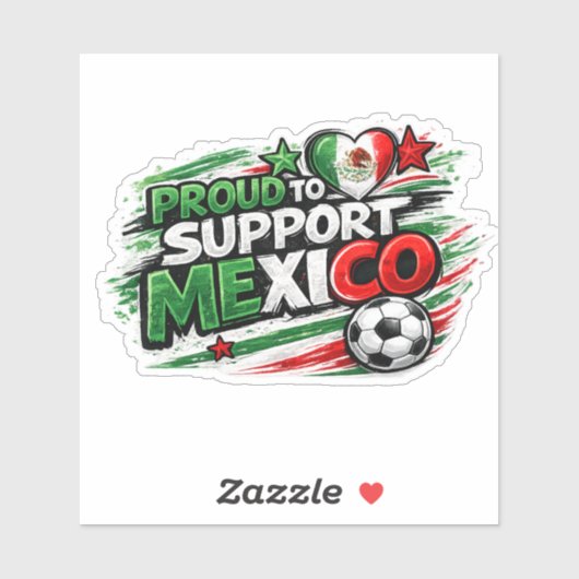 TROTS OP MEXICO Fan | Mexicaanse trots voetb Sticker (Vel)