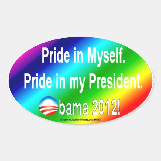 Trots op mezelf, mijn president ovale sticker (Voorkant)