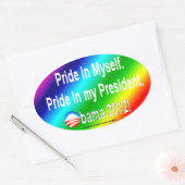 Trots op mezelf, mijn president ovale sticker (Envelop)