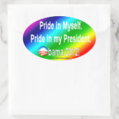 Trots op mezelf, mijn president ovale sticker (Tas)