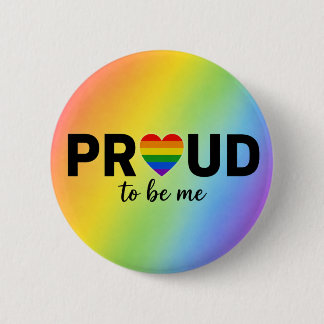 TROTS Op mezelf Regenboog LGBTQ+ Pride Month Ronde Button 5,7 Cm