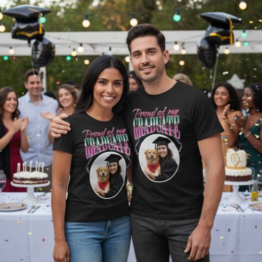 Trots op mijn afstuderen Custom Photo Cheesy Chrom T-shirt