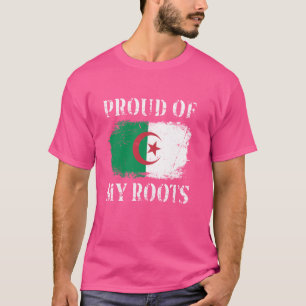 Trots op mijn Algerijnse roots Algerijnse vlag Alg T-shirt