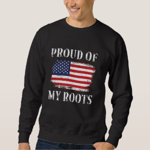 Trots op mijn Amerikaanse roots Amerikaanse vlag Trui