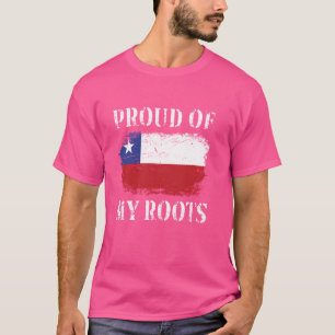 Trots op mijn Chileense roots Chili vlag T-shirt
