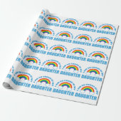 Trots op mijn dochter Rainbow Gay Pride Ouder Cadeaupapier (Uitgerold)