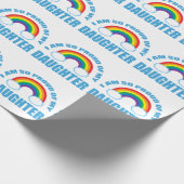 Trots op mijn dochter Rainbow Gay Pride Ouder Cadeaupapier (Hoek)