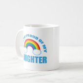 Trots op mijn dochter Rainbow Gay Pride Ouder Koffiemok (Voorkant links)
