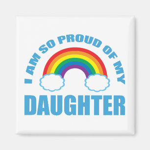 Trots op mijn dochter Rainbow Gay Pride Ouder Magneet
