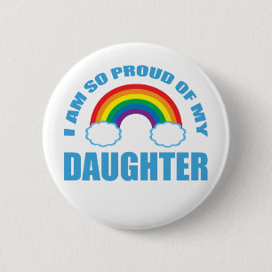 Trots op mijn dochter Rainbow Gay Pride Ouder Ronde Button 5,7 Cm
