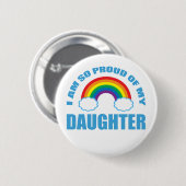 Trots op mijn dochter Rainbow Gay Pride Ouder Ronde Button 5,7 Cm (Voorkant /achterkant)