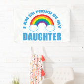 Trots op mijn dochter Rainbow Gay Pride Ouder Spandoek (Insitu)