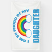 Trots op mijn dochter Rainbow Gay Pride Ouder Spandoek (Verticaal)