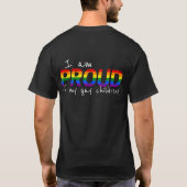 Trots op mijn homo kinderen ouders steun LGBTQ Pri T-shirt (Achterkant)