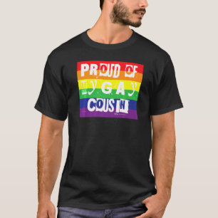 Trots op mijn homoseksuele neef Gay Pride Rainbow  T-shirt