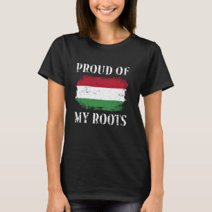 Trots op mijn Hongaarse roots Hongaarse vlag T-shirt