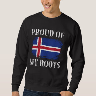 Trots op mijn IJslandse roots IJslandse vlag Trui