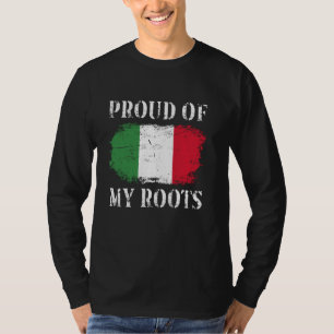Trots op mijn Italiaanse roots Italiaanse vlag T-shirt