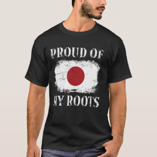 Trots op mijn Japanse roots Japanse vlag T-shirt