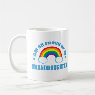 Trots op mijn kleindochter Rainbow Grandparent Koffiemok