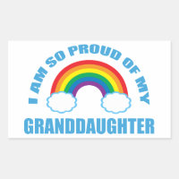 Trots op mijn kleindochter Rainbow Grandparent