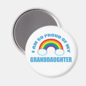 Trots op mijn kleindochter Rainbow Magneet (Voorkant / Achterkant)