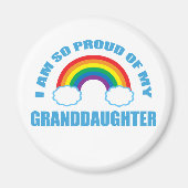 Trots op mijn kleindochter Rainbow Magneet (Voorkant)