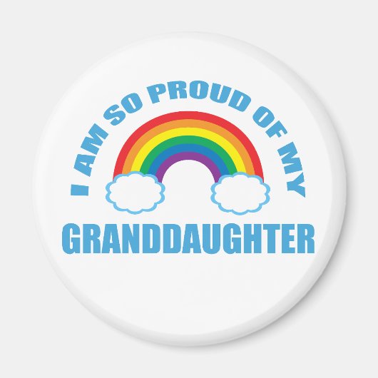 Trots op mijn kleindochter Rainbow Magneet (Voorkant)