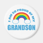 Trots op mijn kleinzoon Rainbow grootouders Magneet (Voorkant)