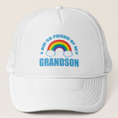 Trots op mijn kleinzoon Rainbow grootouders Trucker Pet (Voorkant)