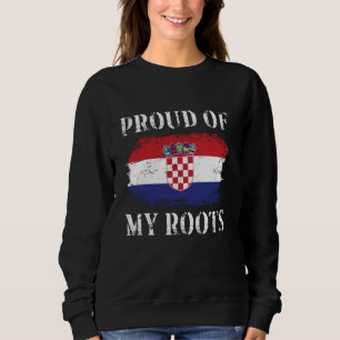 Trots op mijn Kroatische roots Kroatische vlag Kro Trui