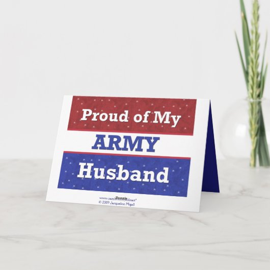 Trots op mijn legerman die aan je denkt kaart (Achterkant)