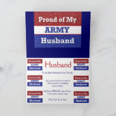 Trots op mijn legerman die aan je denkt kaart (Binnen)