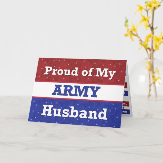 Trots op mijn legerman die aan je denkt kaart (Gele Bloem)