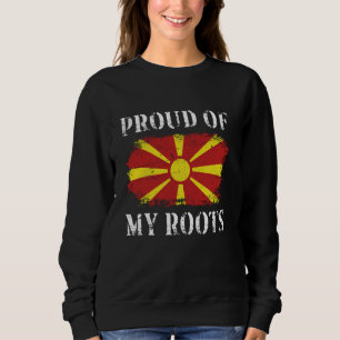 Trots op mijn Macedonische roots Macedonische vlag Trui