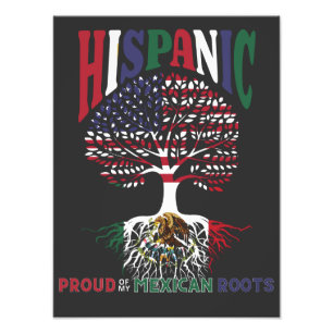 trots op mijn Mexicaanse roots Hispanic Heritage M Foto Afdruk