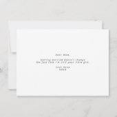 Trots op mijn moeder op mijn trouwdag kaart (Achterkant)