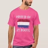 Trots op mijn Nederlandse roots Nederlandse vlag N T-shirt (Voorkant)