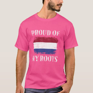 Trots op mijn Nederlandse roots Nederlandse vlag N T-shirt