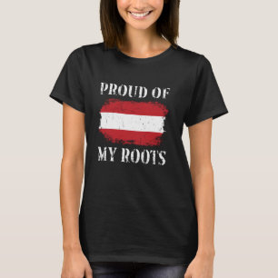 Trots op mijn Oostenrijkse roots Oostenrijkse vlag T-shirt