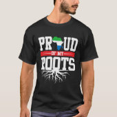 Trots op mijn roots met Sierra Leone vlag in Afrik T-shirt (Voorkant)