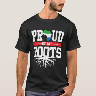 Trots op mijn roots met Sierra Leone vlag in Afrik T-shirt