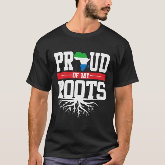 Trots op mijn roots met Sierra Leone vlag in Afrik T-shirt (Voorkant)