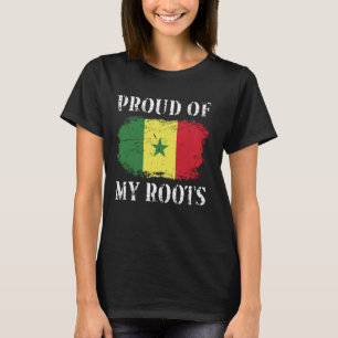 Trots op mijn Senegalese roots Senegalese vlag T-shirt